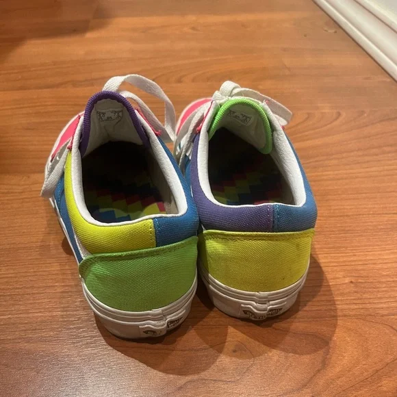 Old Skool Color Block Neon Vans - Picture 4 of 5